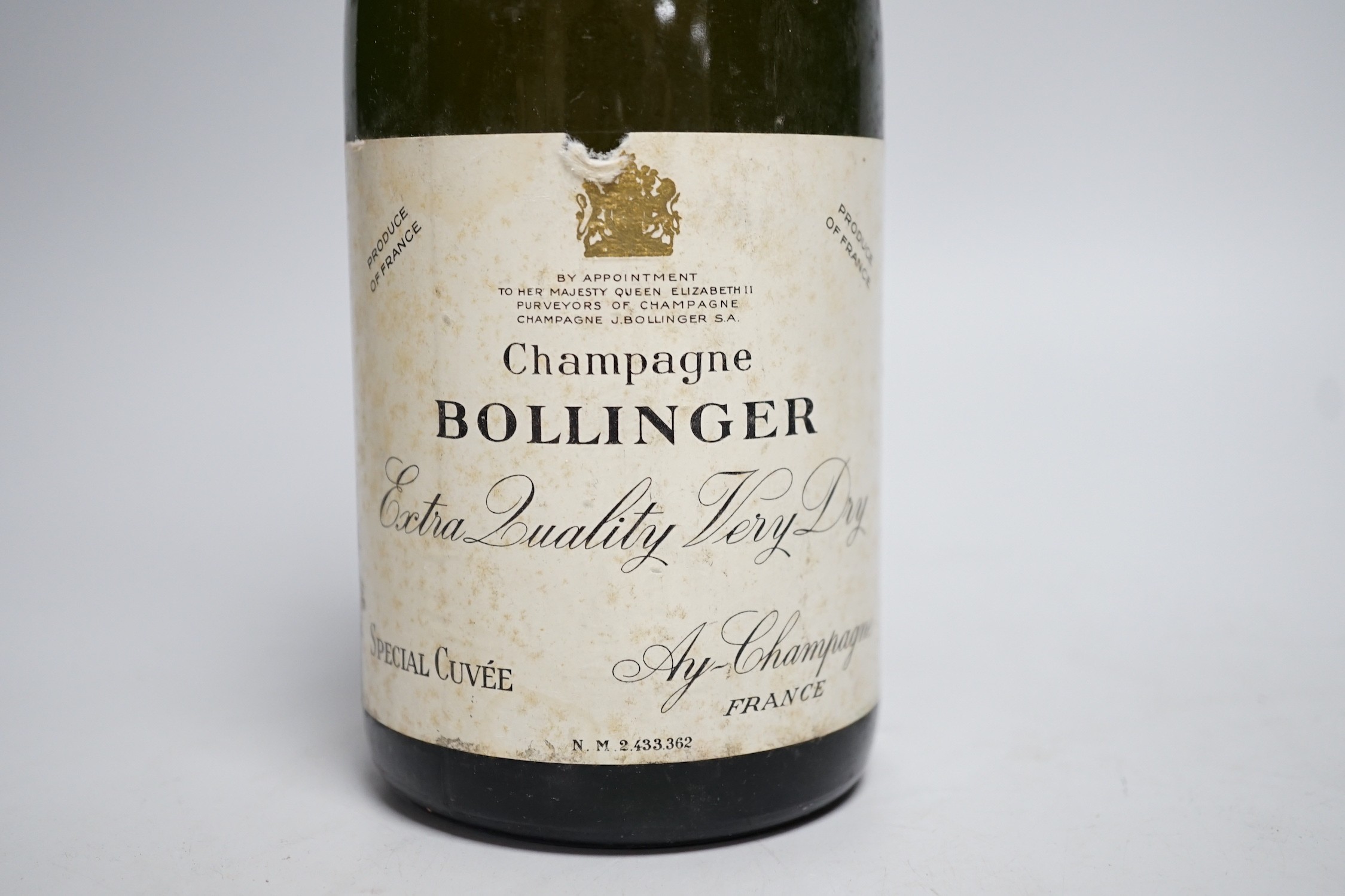 A single bottle of Bollinger